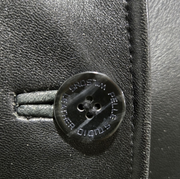 Wilsons Black Leather Jacket, Medium - Picture 10 of 16